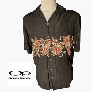 Men's Large Ocean Pacific Hawaiian Casual - EUC 🥥